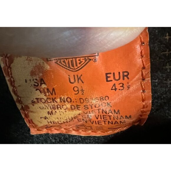 Harley-Davidson Men's Black Leather Boots with Silver Accents - Picture 8 of 10